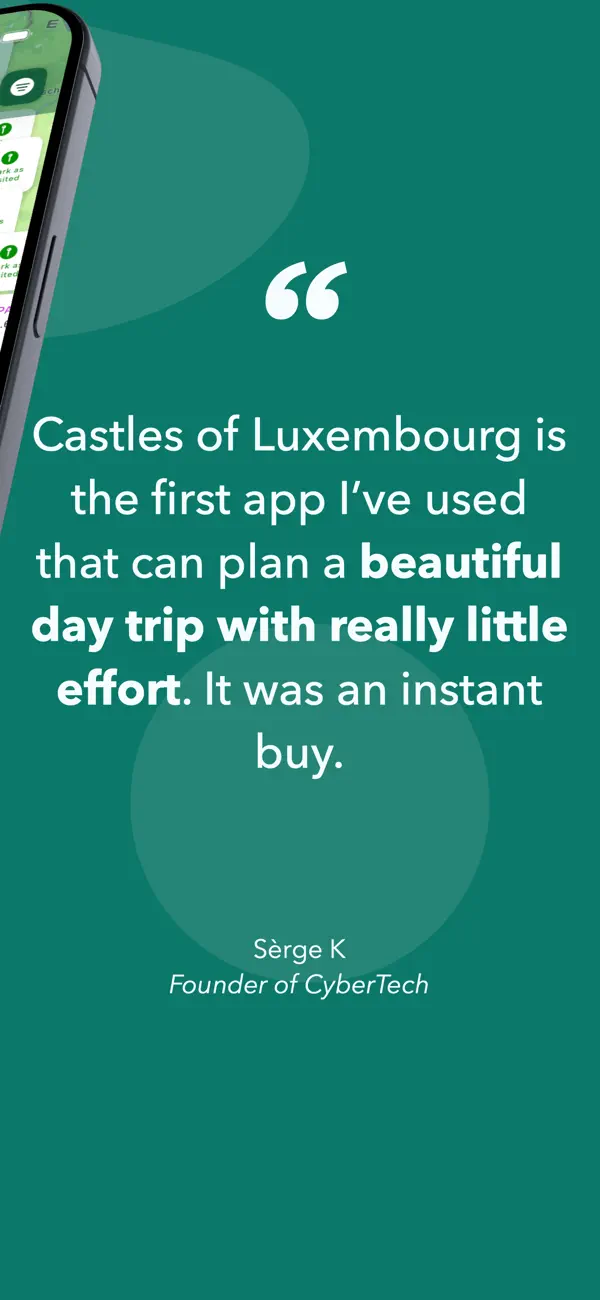 Castles of Luxembourg app practical feature screen
