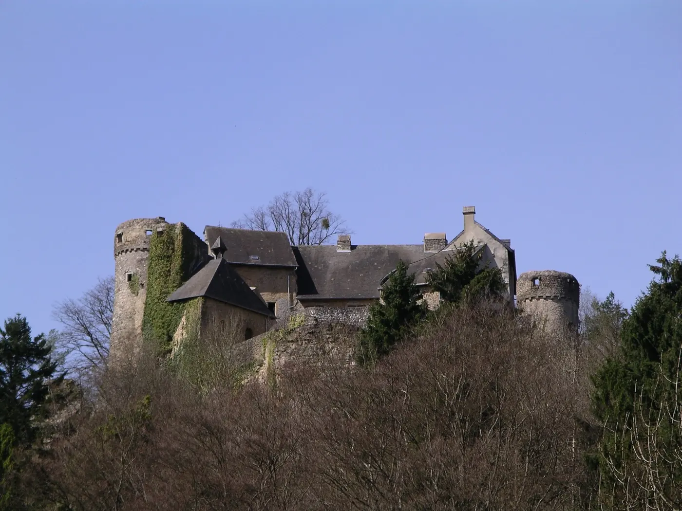 Historic facade and architectural details of Ansembourg Old (Hotel) in Ansembourg, Luxembourg