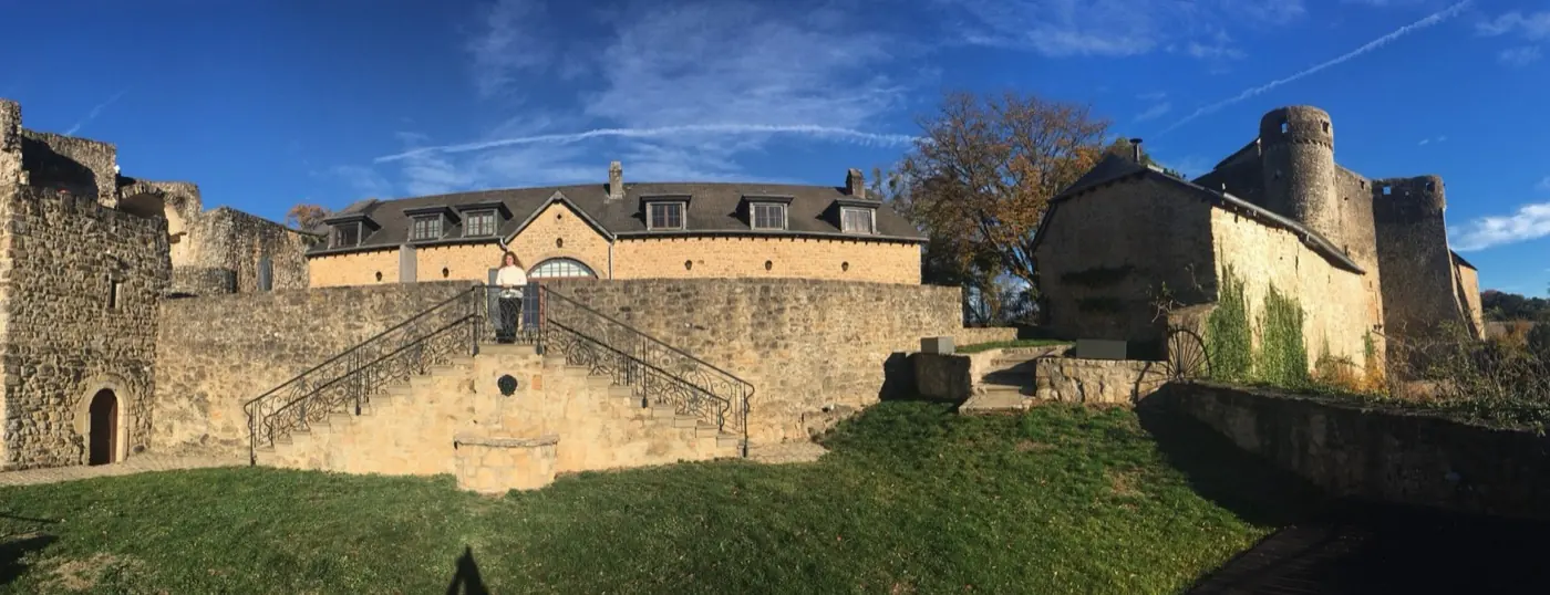 Approach to Ansembourg Old (Hotel) showing its setting in Ansembourg, Luxembourg
