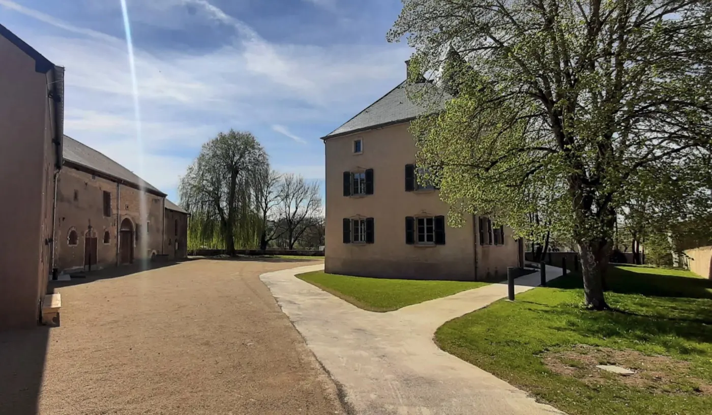 Approach to Aspelt Castle showing its setting in Aspelt, Luxembourg