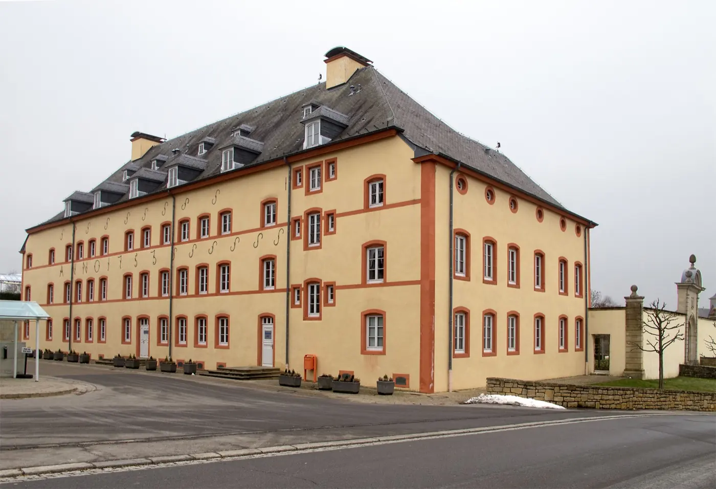 Grounds and surrounding landscape at Bettange-sur-Mess Castle in Luxembourg City, Luxembourg