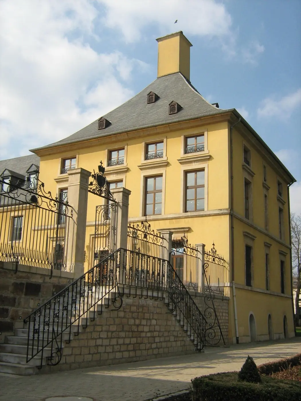 Grounds and surrounding landscape at Bettembourg Castle in Bettembourg, Luxembourg