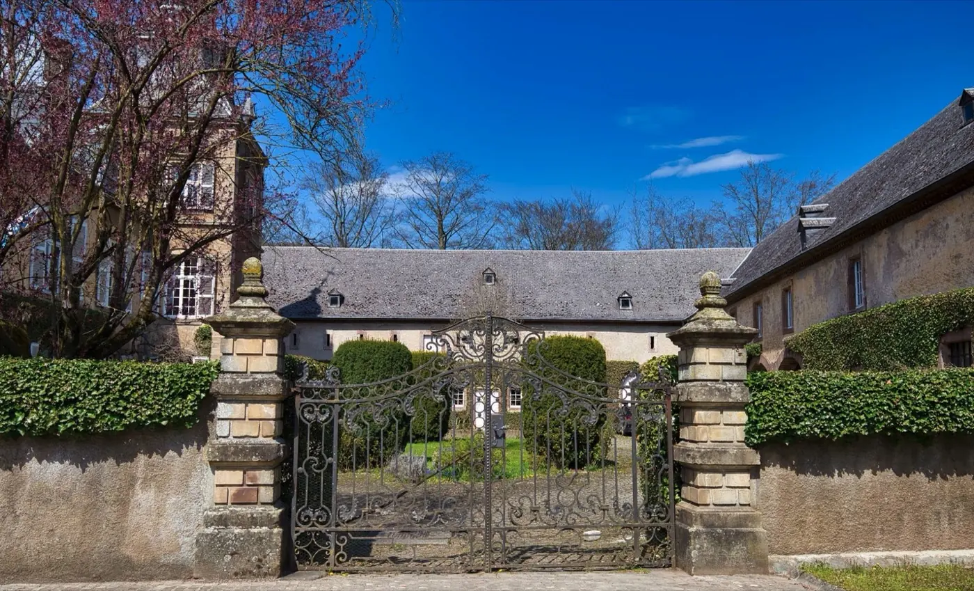 Grounds and surrounding landscape at Bettendorf Castle in Bettendorf, Luxembourg
