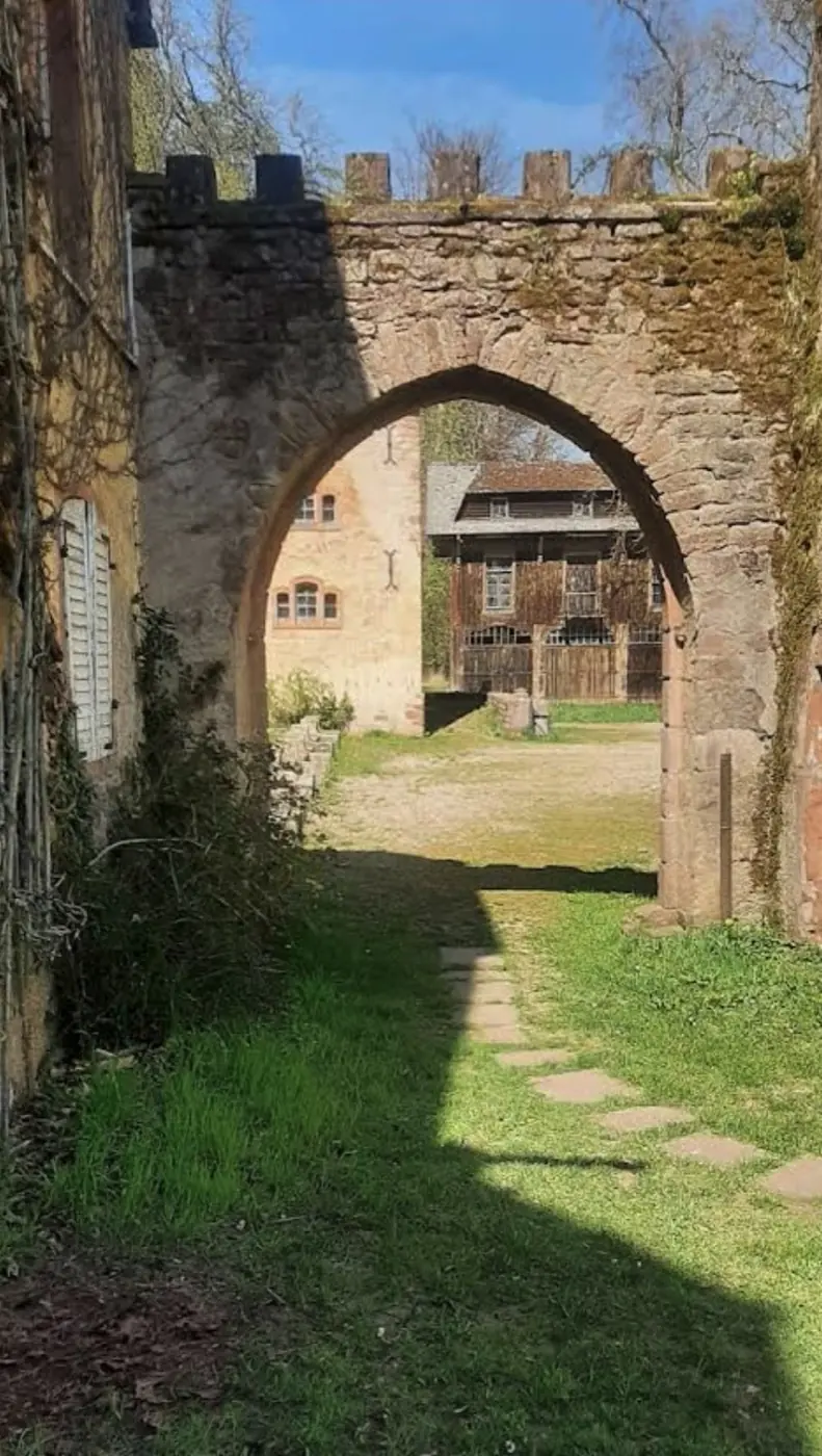 Grounds and surrounding landscape at Birtrange Castle in Birtrange, Luxembourg