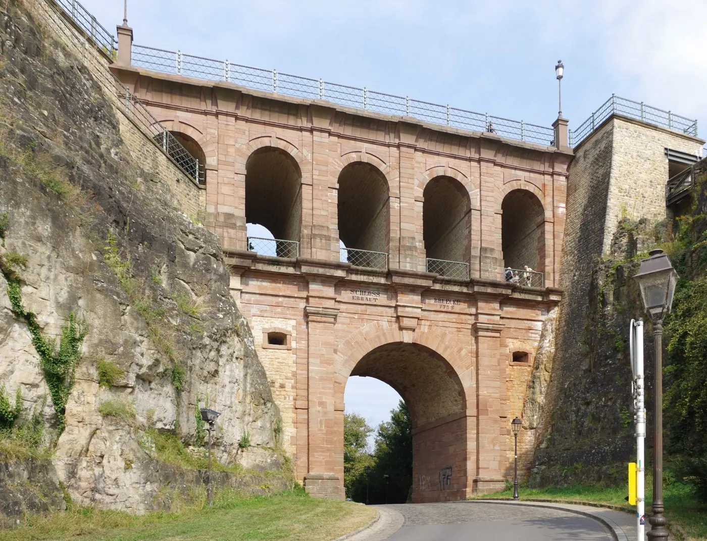 Grounds and surrounding landscape at Casemates du Bock in Luxembourg, Luxembourg