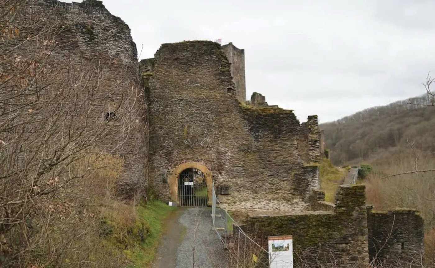 Grounds and surrounding landscape at Brandenbourg Castle in Brandenbourg, Luxembourg