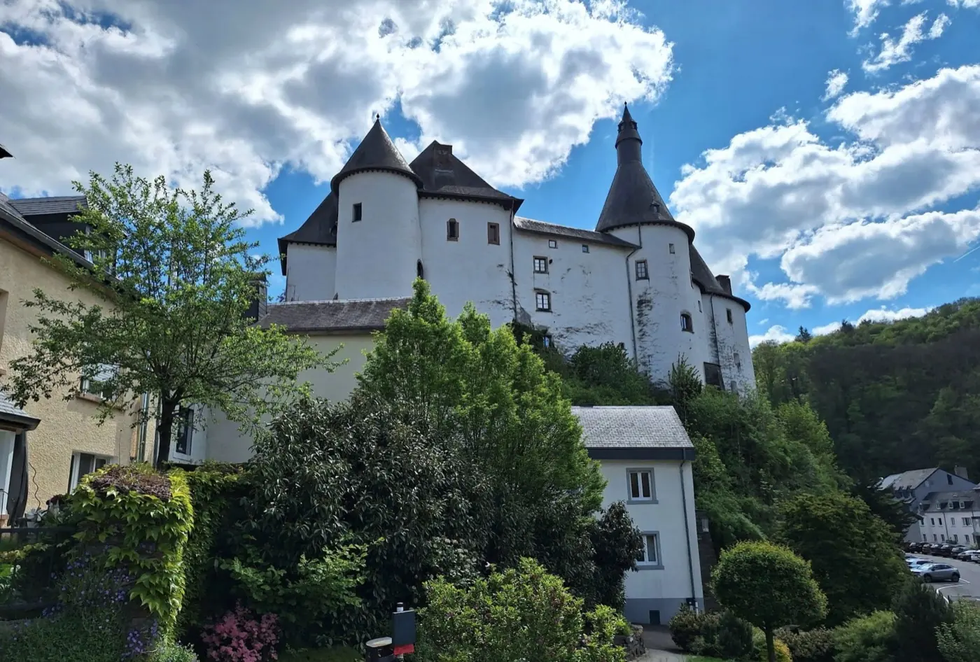 Exterior view of Clervaux Castle, a grand castle in Clervaux, Luxembourg