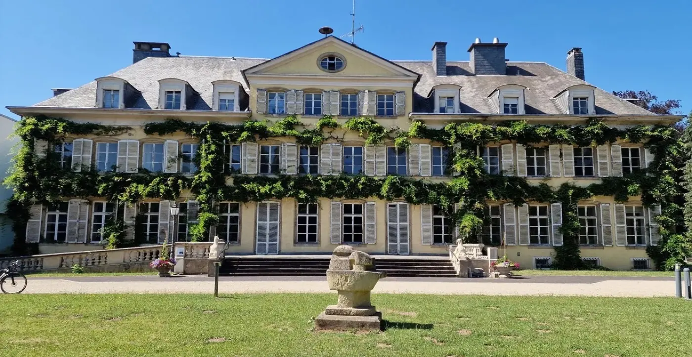 Main exterior view of Colpach Castle, a palace in Colpach, Luxembourg