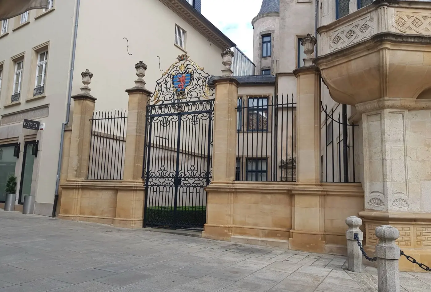 Grounds and surrounding landscape at Grand Ducal Palace in Luxembourg City, Luxembourg