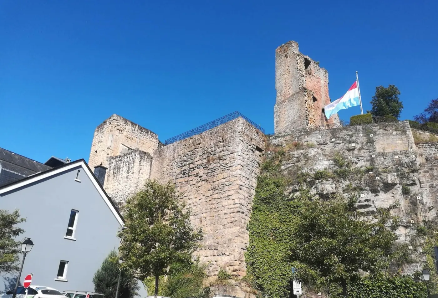 Grounds and surrounding landscape at Hesperange Castle in Hesper, Luxembourg