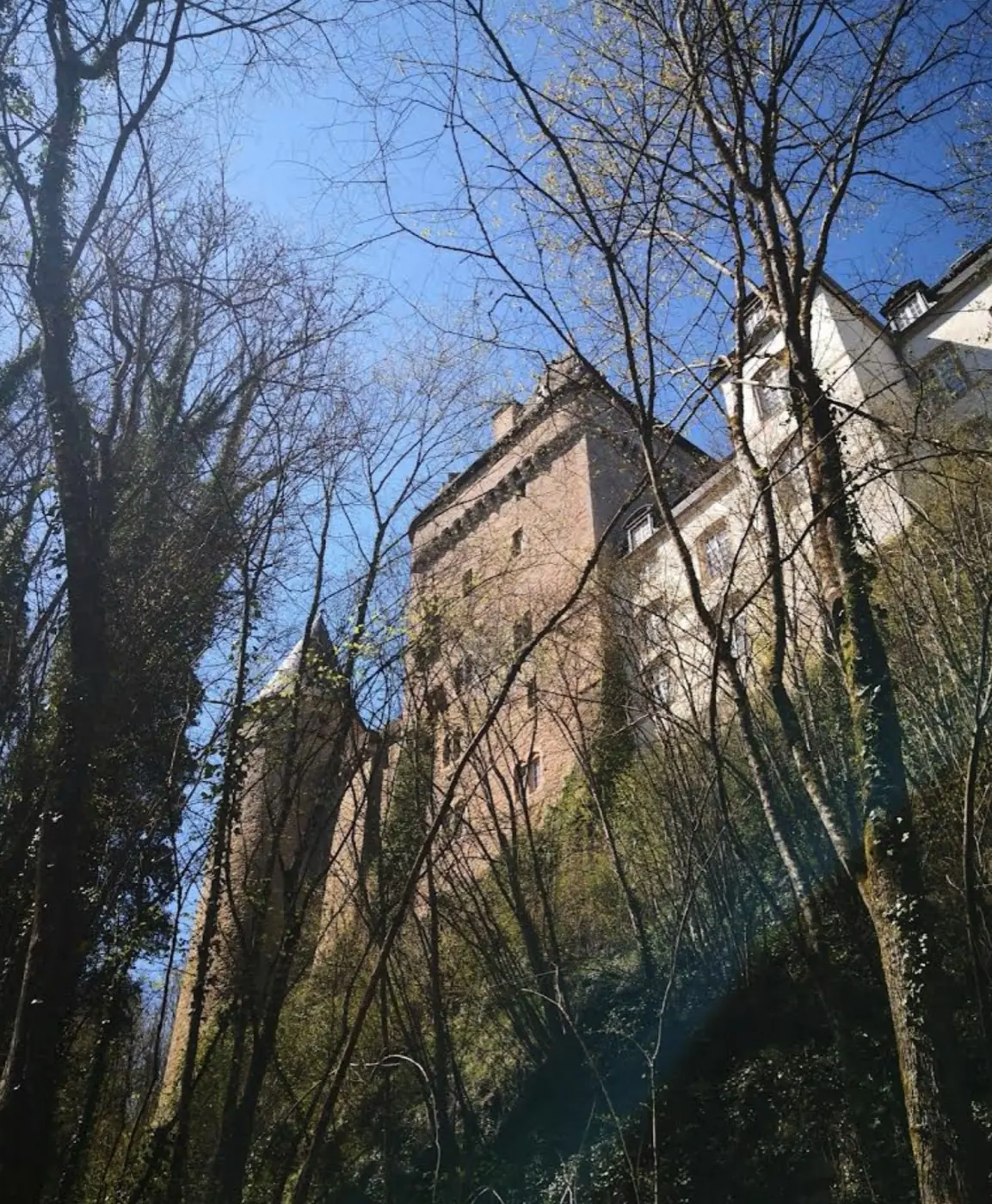 Additional exterior perspective of Hollenfels Castle in Hollenfels, Luxembourg