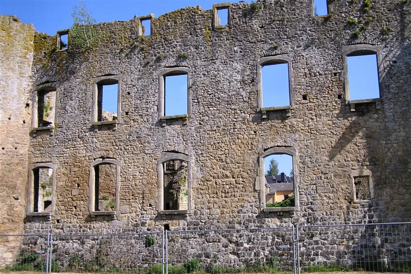 Grounds and surrounding landscape at Koerich Castle in Koerich, Luxembourg