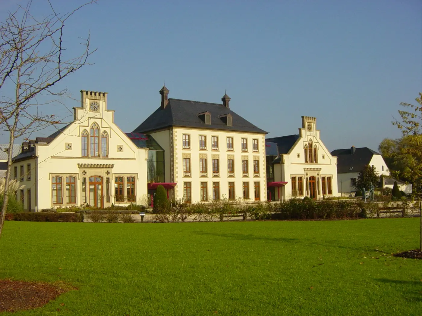 Grounds and surrounding landscape at Mamer Castle in Luxembourg City, Luxembourg