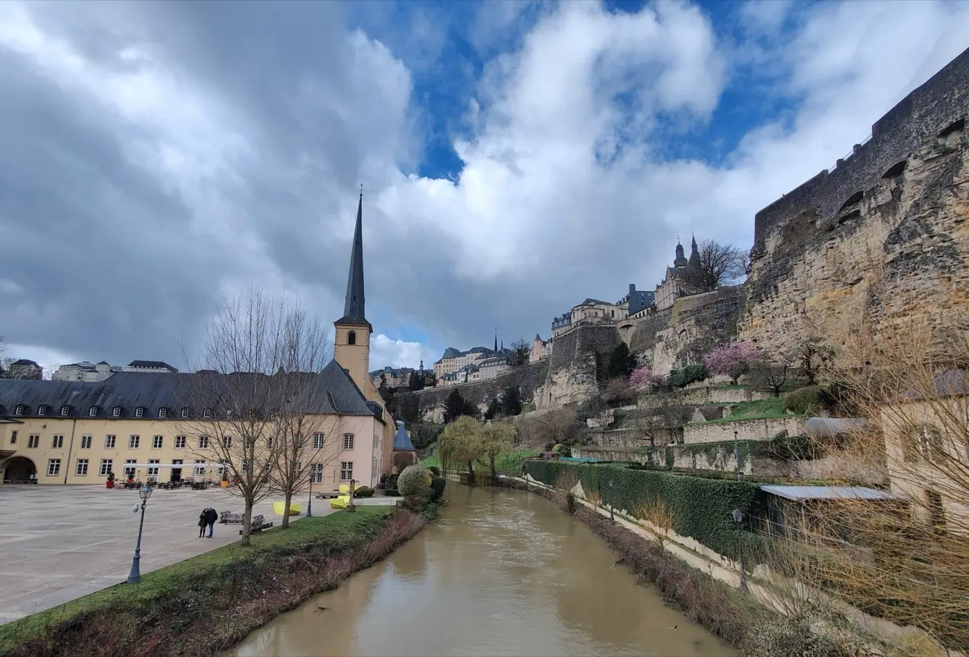 Grounds and surrounding landscape at Neumünster Abbey in Luxembourg, Luxembourg