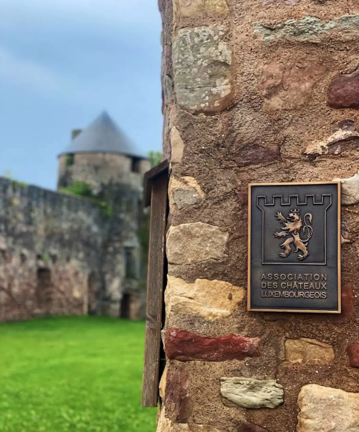 Castle route view of Pettingen Castle and its surroundings in Pettingen, Luxembourg
