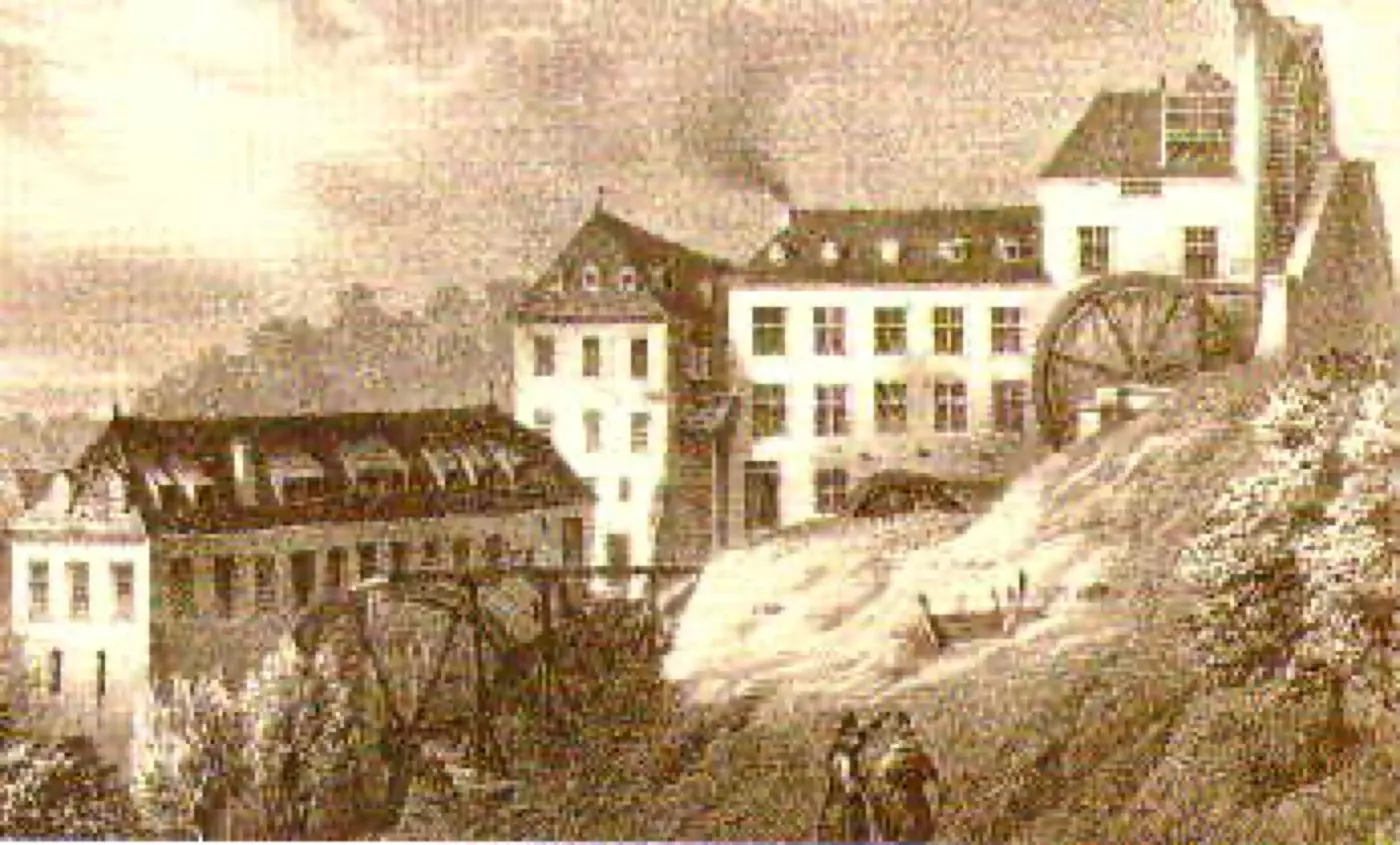Historic facade and architectural details of Senningen Castle in Senningen, Luxembourg