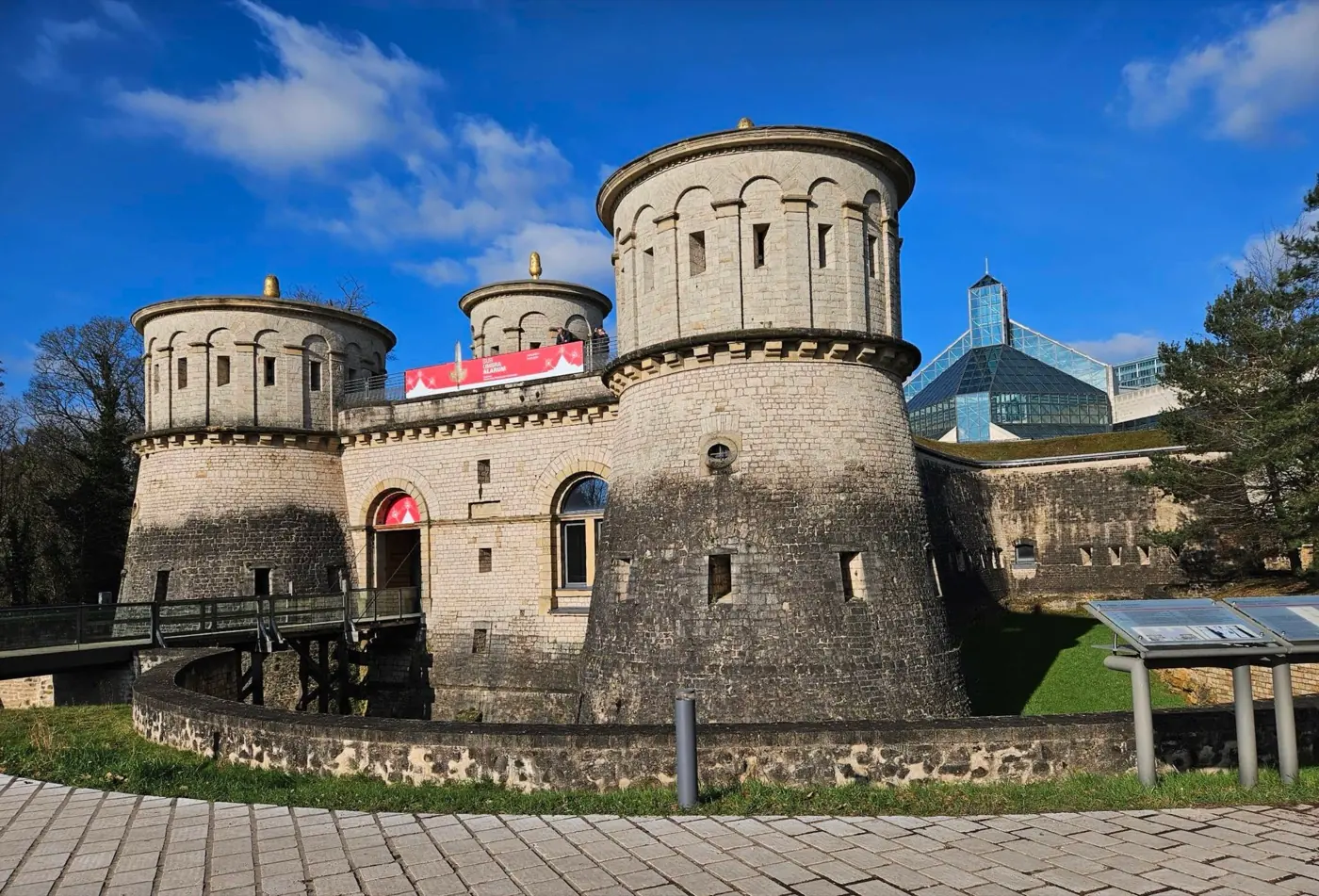 Main exterior view of Fort Thüngen, a castle in Luxembourg, Luxembourg