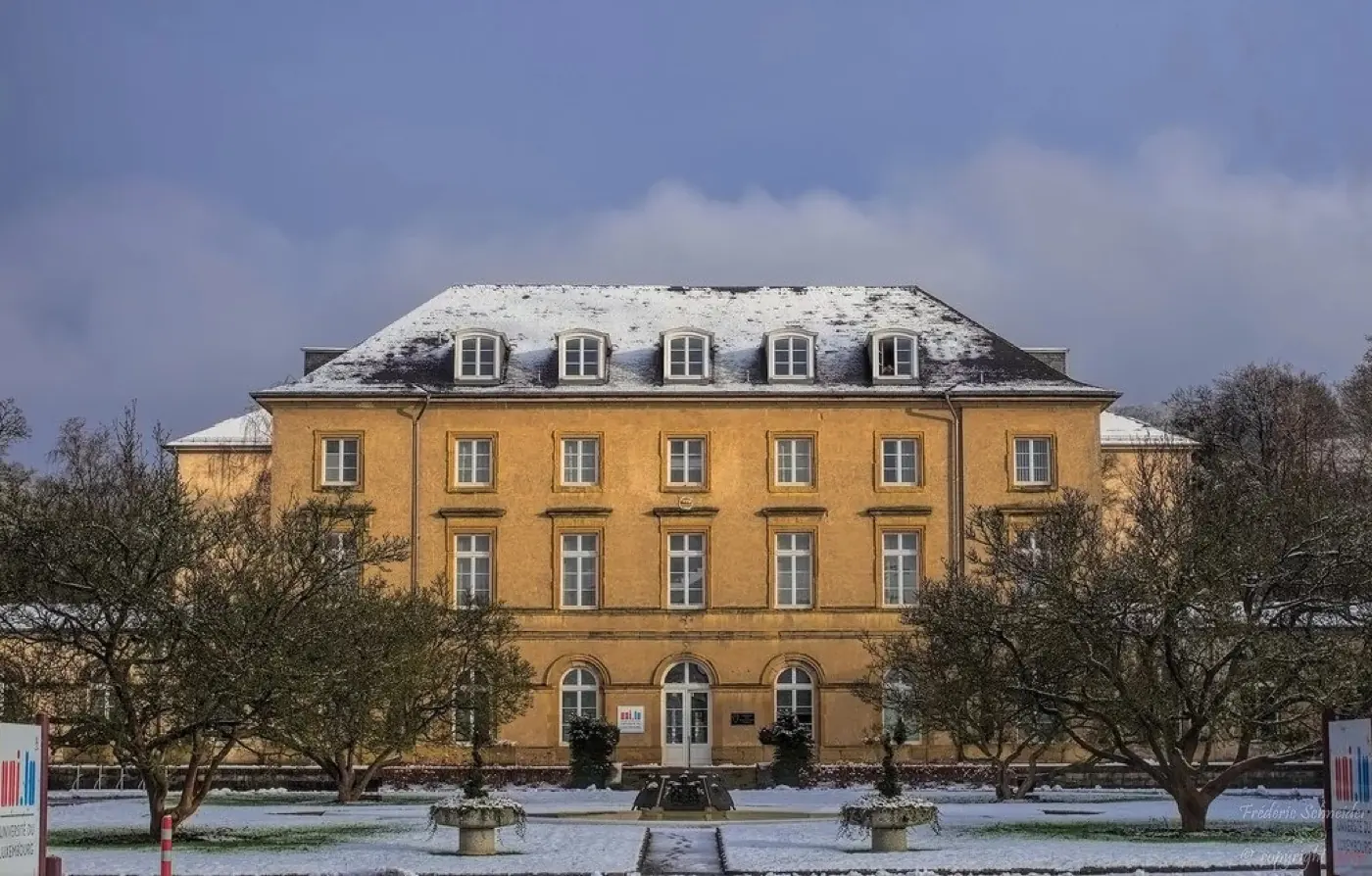 Grounds and surrounding landscape at Walferdange Castle in Walferdange, Luxembourg