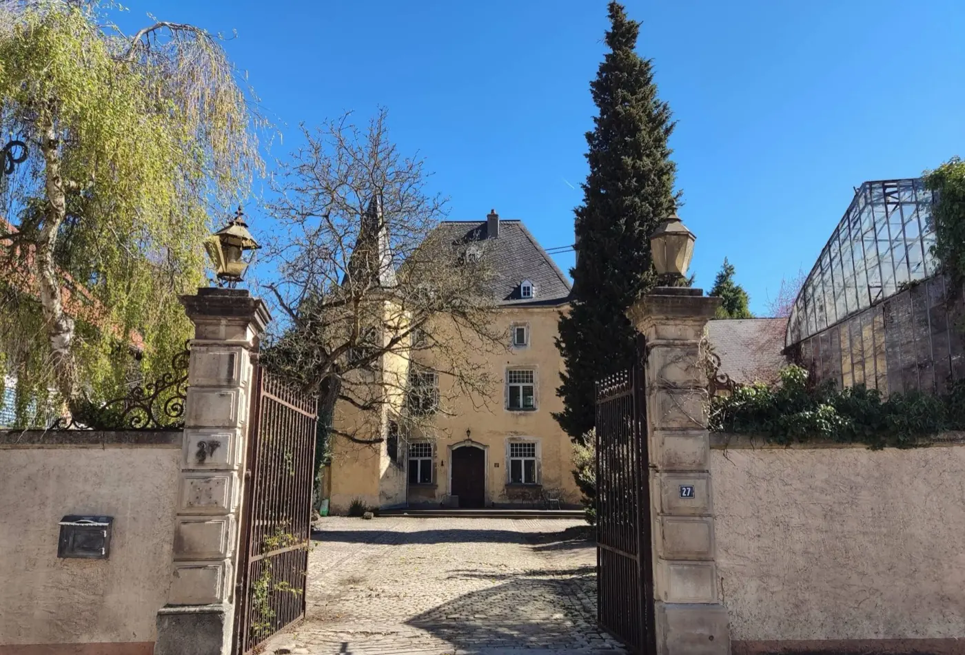 Grounds and surrounding landscape at Wintrange Castle in Wintringen, Luxembourg