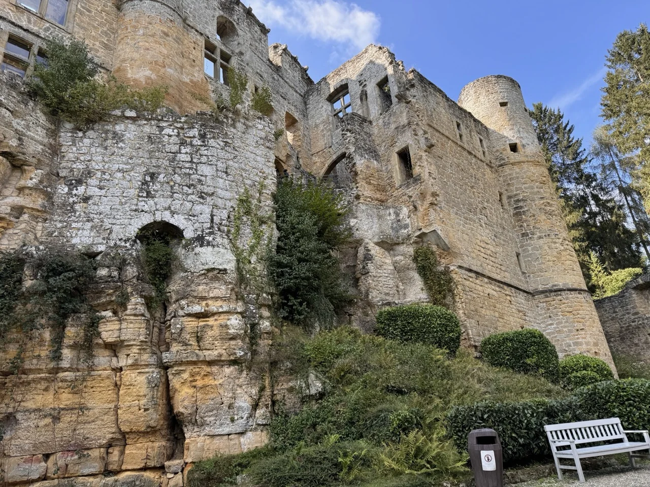 Beaufort Castle ruins on the Moselle and heritage route