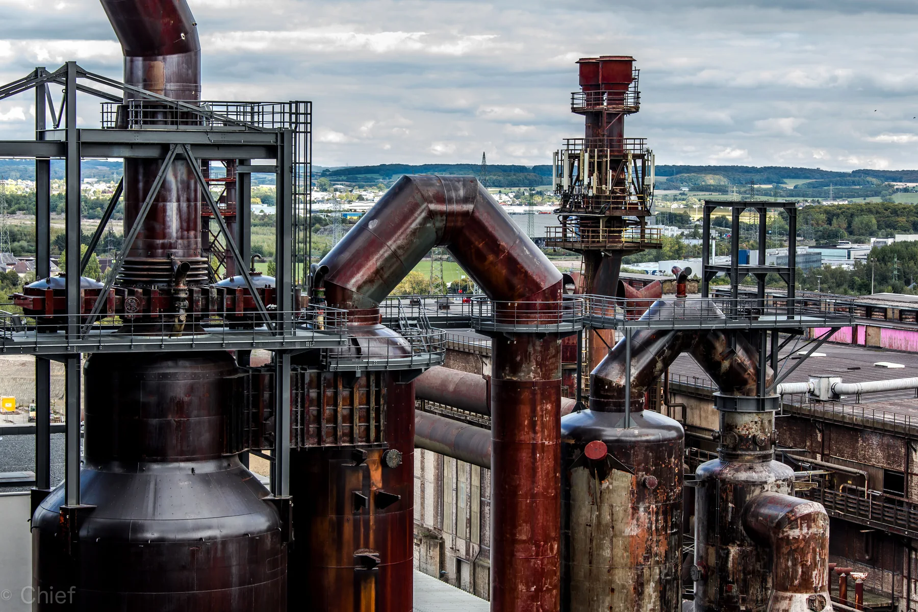Belval blast furnace area on a Luxembourg industrial heritage tour