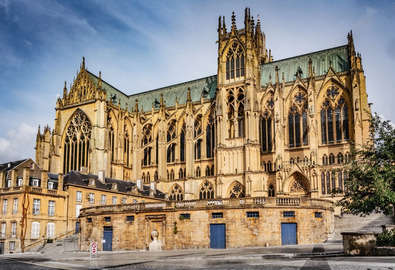 Metz Cathedral exterior in the historic centre