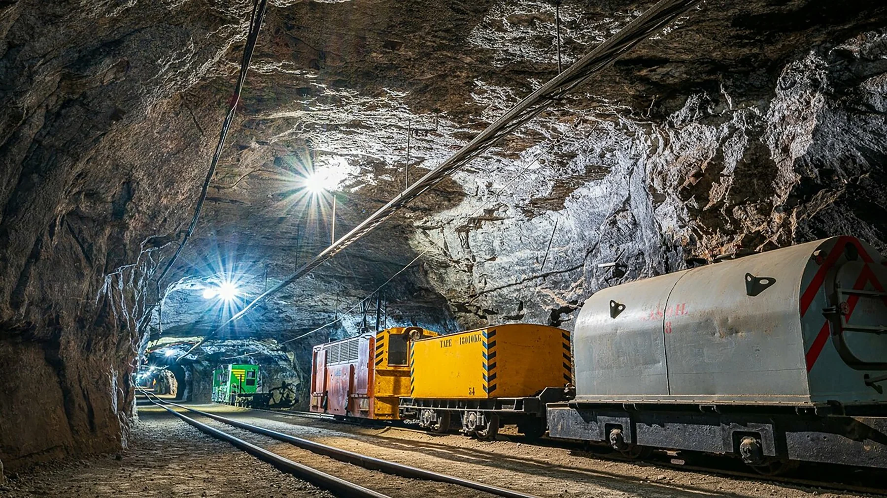 Mine train tunnel on a Luxembourg industrial heritage visit