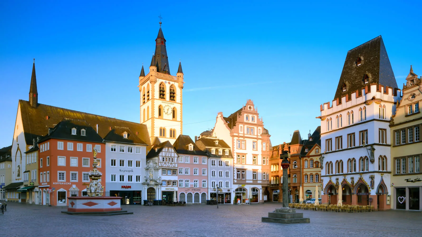 Trier market square with historic façades